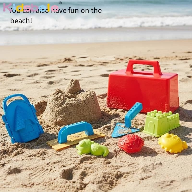 Set di Giocattoli da Spiaggia per Bambini, Kit per Costruire Castelli di Sabbia, Paletta per Sabbia e Neve, Stampi per Muri in Mattoni di Sabbia, Attrezzi per Feste Estive all'Aperto, Regalo