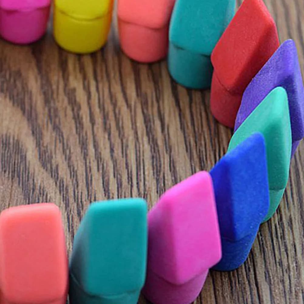 130Pcs Safe Premium Tpr Erasers Colorful Eraser Tops Set for Students School Office Stationery Pencil Eraser Supplies