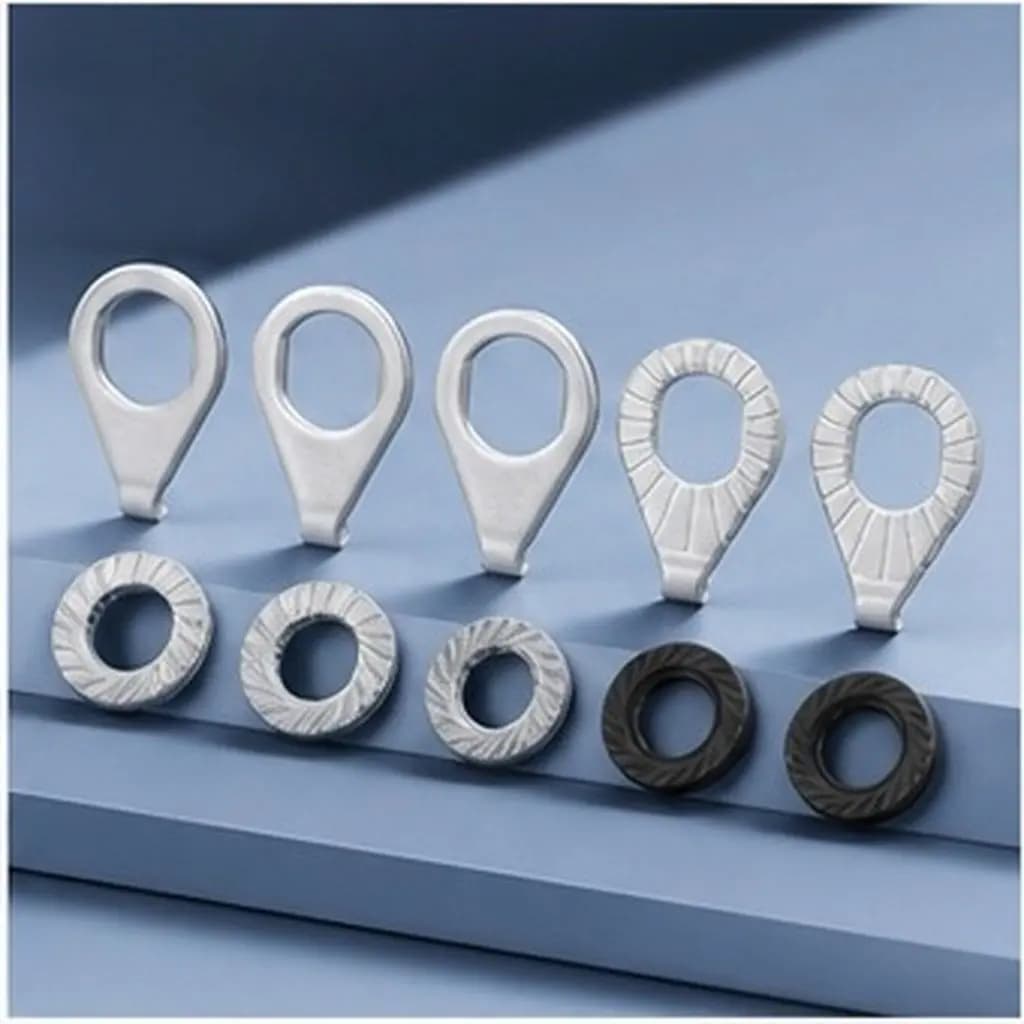 1Set Bicycle Axle Nut Kit with Serrated Steel Nuts M8 M9.5 M10 Heavy Duty Tab Washers Front Rear Wheel Hub Security Upgrade