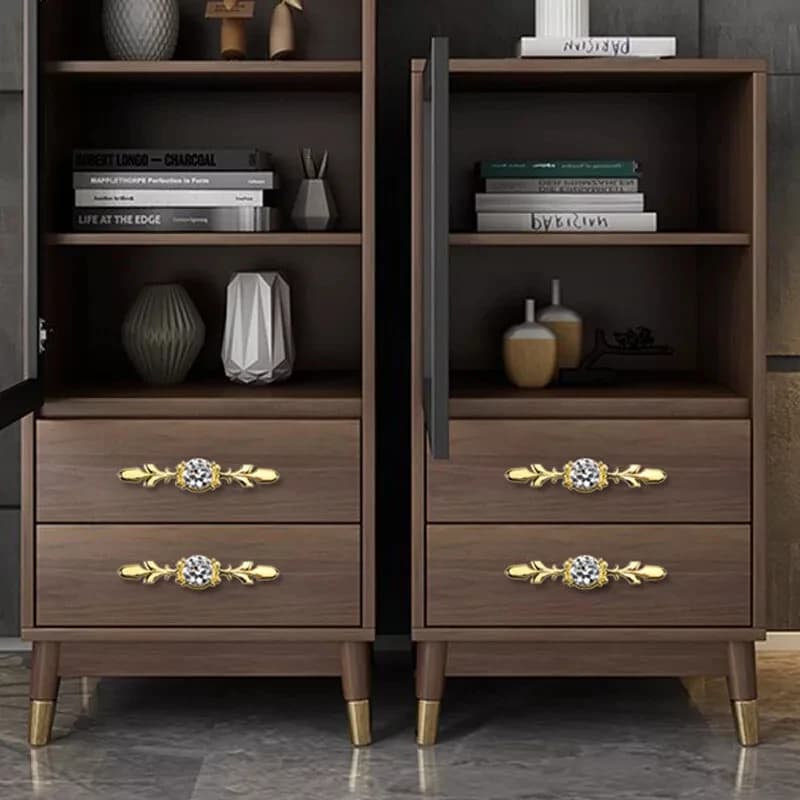 2x maniglia per porta per mobili in vetro con diamante in cristallo per armadio, cassetto, maniglia per porta