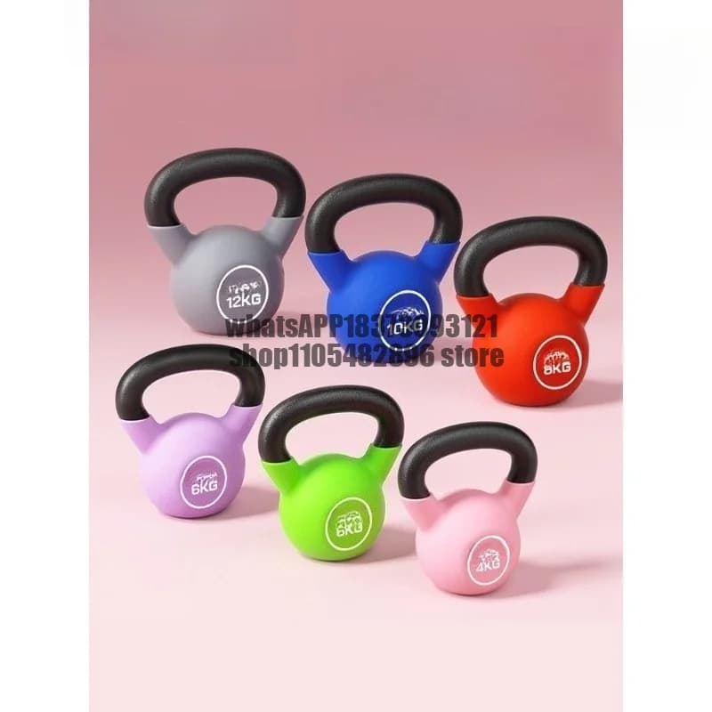 Solid cast iron kettlebells for women, fitness, household use, 6kg pure iron, small volume hard-handle kettle, dumbbells for men