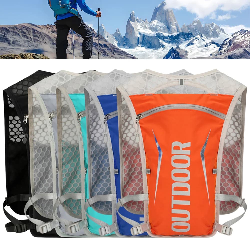 Zaino per gilet idrico da corsa da 1 pezzo, gilet da corsa leggero per zaino da acqua per donna uomo escursionismo ciclismo ciclismo jogging