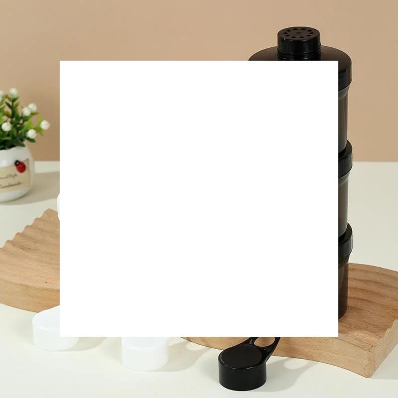 Set di 4 Contenitori Impilabili per Spezie, Portatili con Coperchi Ermetici per Barbecue e Campeggio