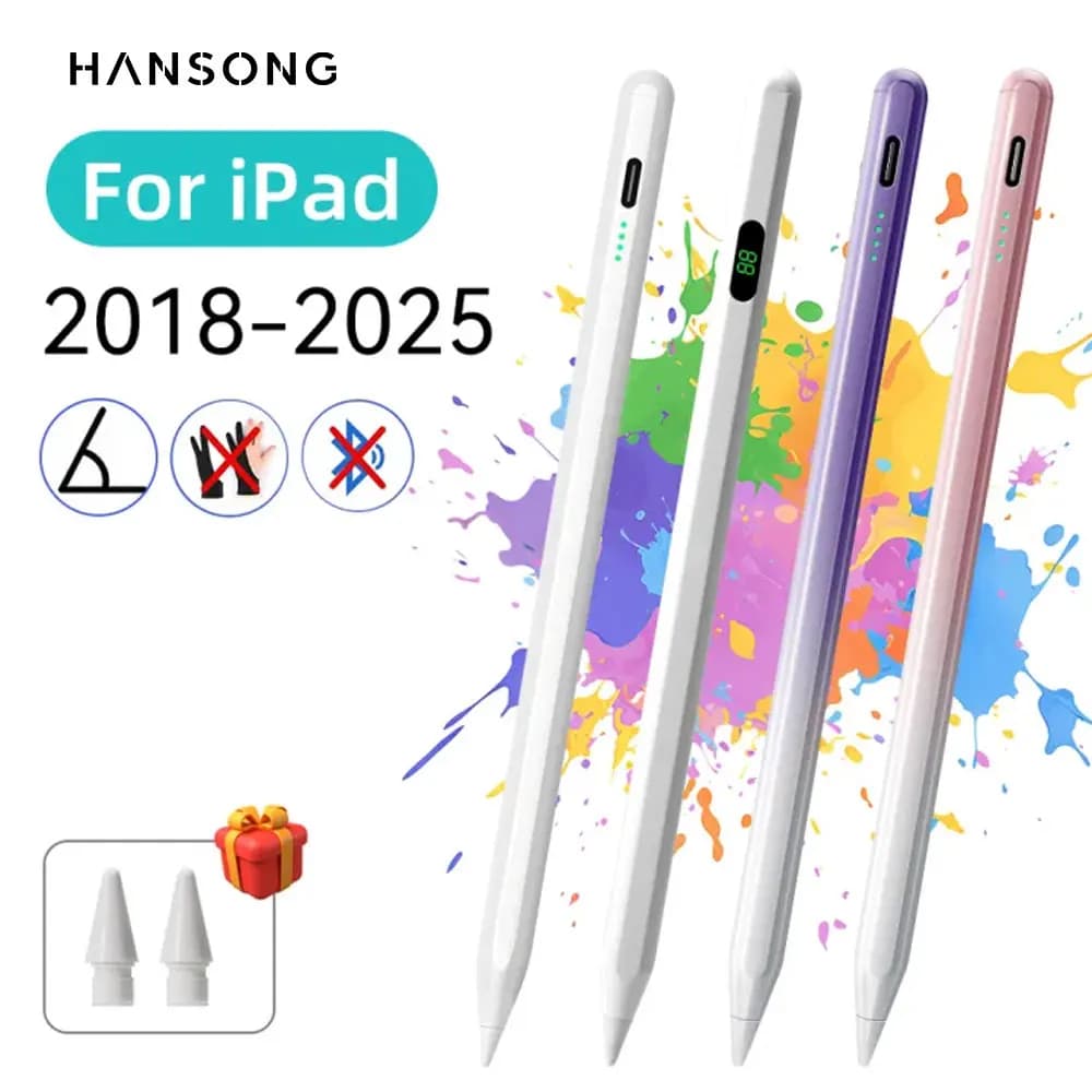 Penna Stylus per iPad 11a Gen A16, 10a Gen 10.9, 9/8/7a Gen 10.2, Air 11, 13 M3 M2, Air 5/4 10.9, Pro 13 M5 M4 con Rilevamento del Palmo