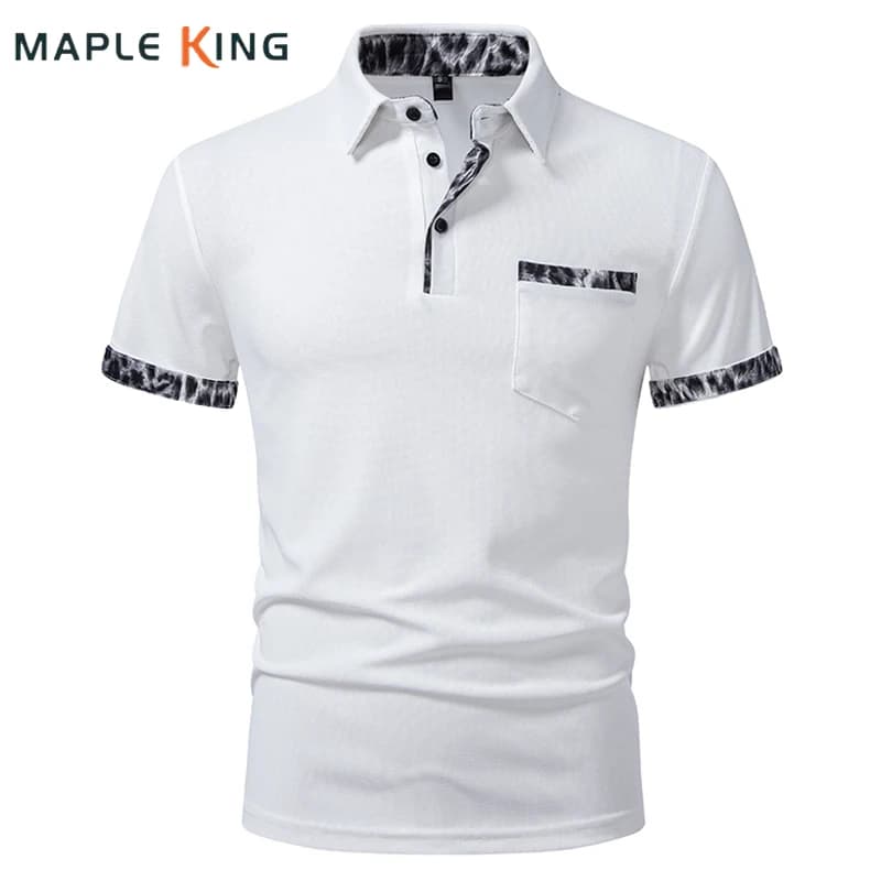 Abbigliamento Estivo per Uomo, Camicia Polo 2026, Abbigliamento da Golf, T-Shirt Casual da Uomo con Patchwork Colorato, Camicia Elegante da Uomo di Lusso