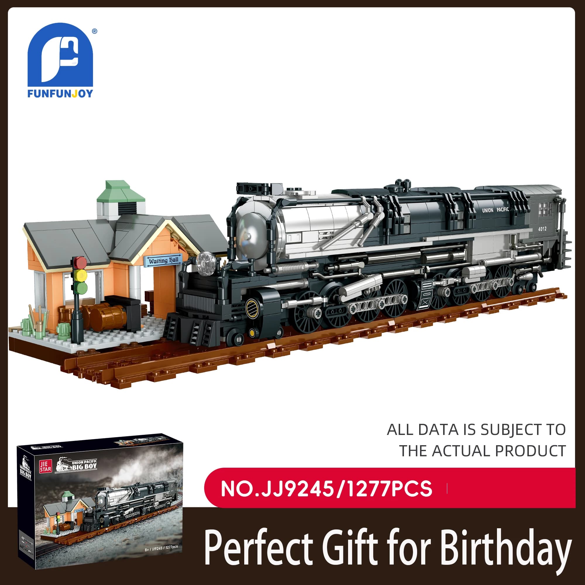 Set di Costruzioni Treno da 1277 Pezzi con Simulazione Spray, Regalo Ideale per Ragazzi, Perfetto Regalo di Natale, Giocattolo Educativo per Bambini