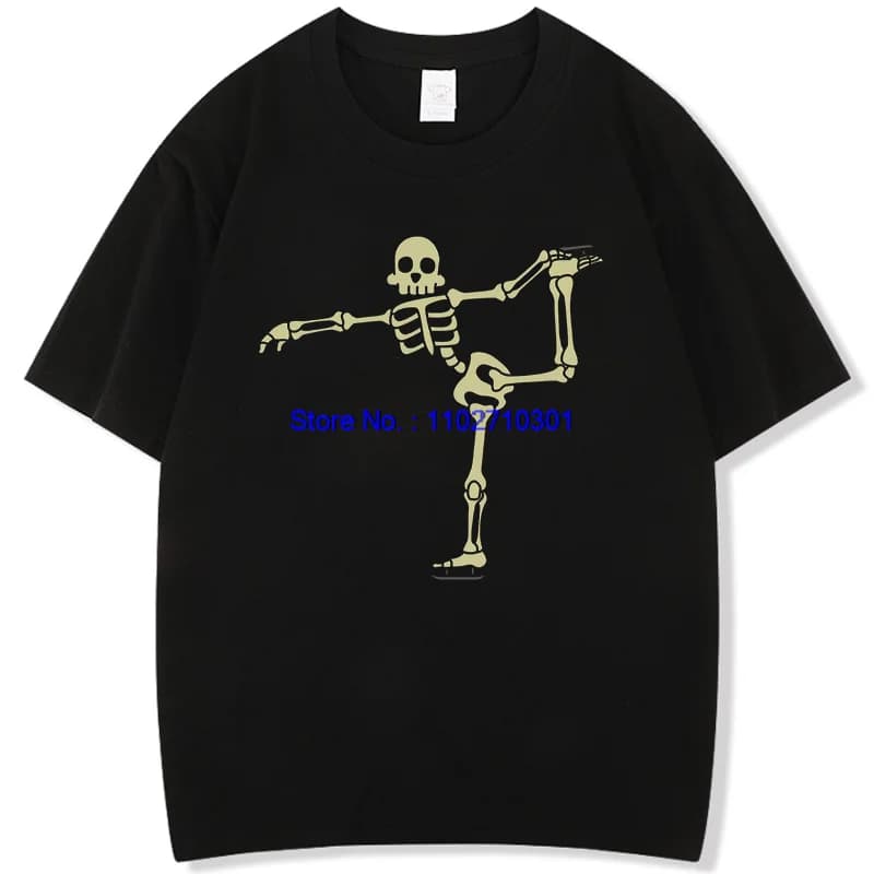 Regalo di pattinaggio su ghiaccio Camicie scheletro T-shirt grafica Moda per uomo Nuove camicie e magliette T-shirt stampata da uomo in cotone a maniche corte
