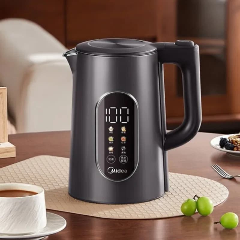 Electric kettle with double color screen in steel, constant temperature and heat preservation, home touch control