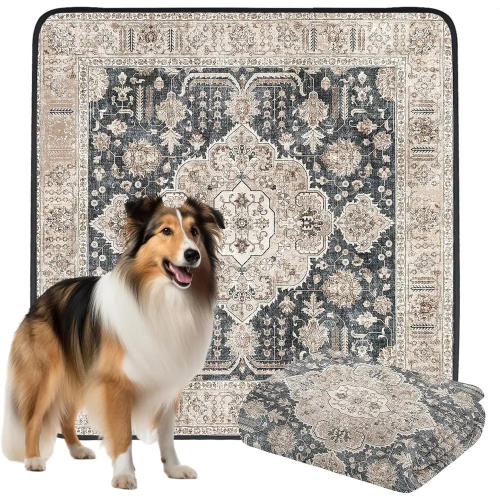 Tappetini igienici per cani extra large 72 x 72, antiscivolo e lavabili, tappetini riutilizzabili per recinti, tappeti impermeabili per cuccette e cuccette per cuccioli