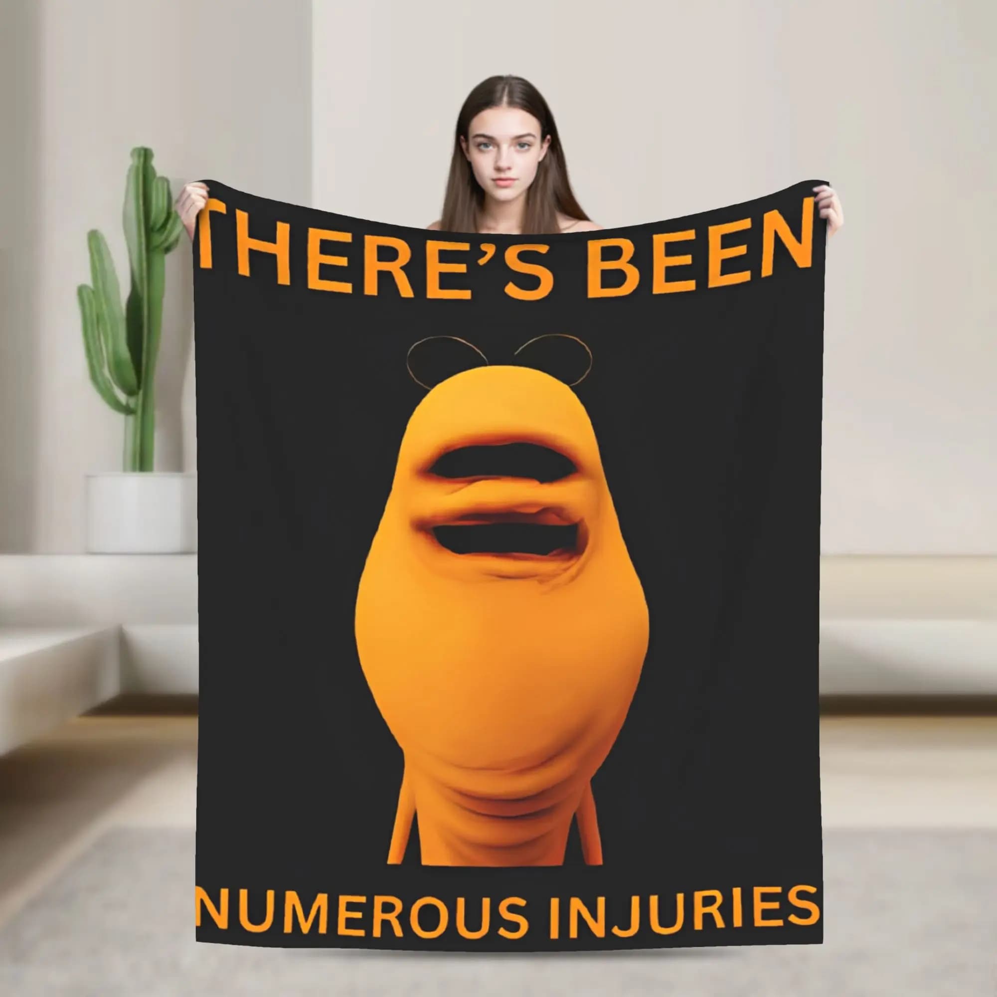 There is Numerous In Juries Marcus The Worm Blanket Spring Travel Office Couch Chair Sofa Bed Funny Bedspread