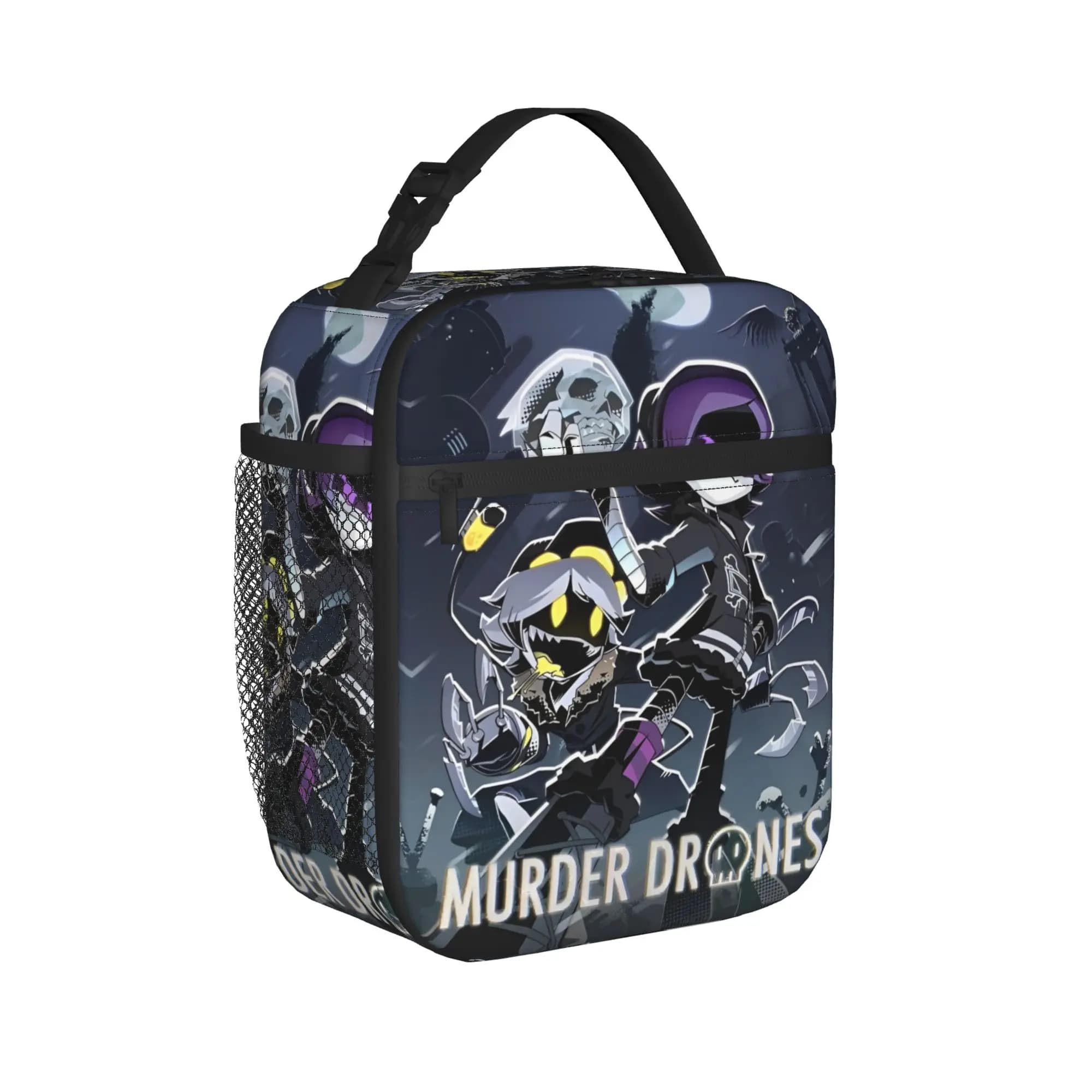 Murder Drones Insulated Lunch Bag High Capacity Romance Comedy Lunch Container Cooler Bag Tote Lunch Box Beach Picnic