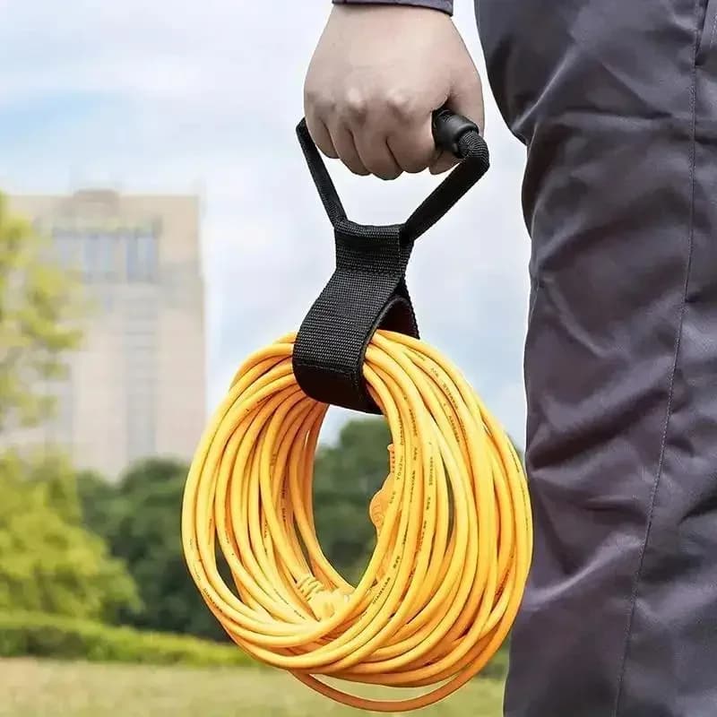 Cinghia di Stoccaggio Portatile Resistente con Maniglia in Velcro, Cinghia per Oggetti Pesanti, Cinghia per Cavi e Fili con Retro Adesivo in Velcro