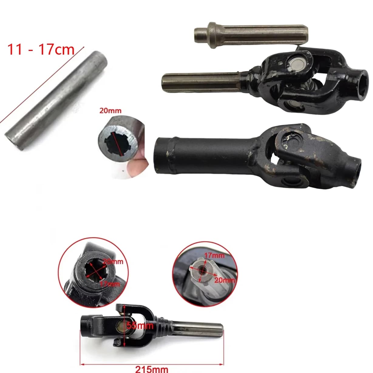 11 centimetri 17.5 centimetri 6T Retromarcia Scatola Comune Trasmissione Collegamento Albero Asse Go Kart Cinese ATV Quad Golf Cart 4 ruote Pezzi di Ricambio