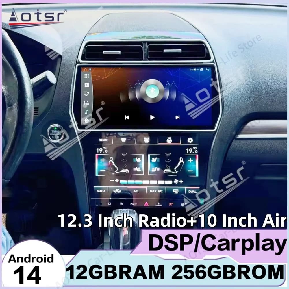 For Ford Explorer 2011~2019 Android 14 Auto Multimedia Car Radio HD Screen GPS Navigation Audio Stereo Head Unit Auto Carplay