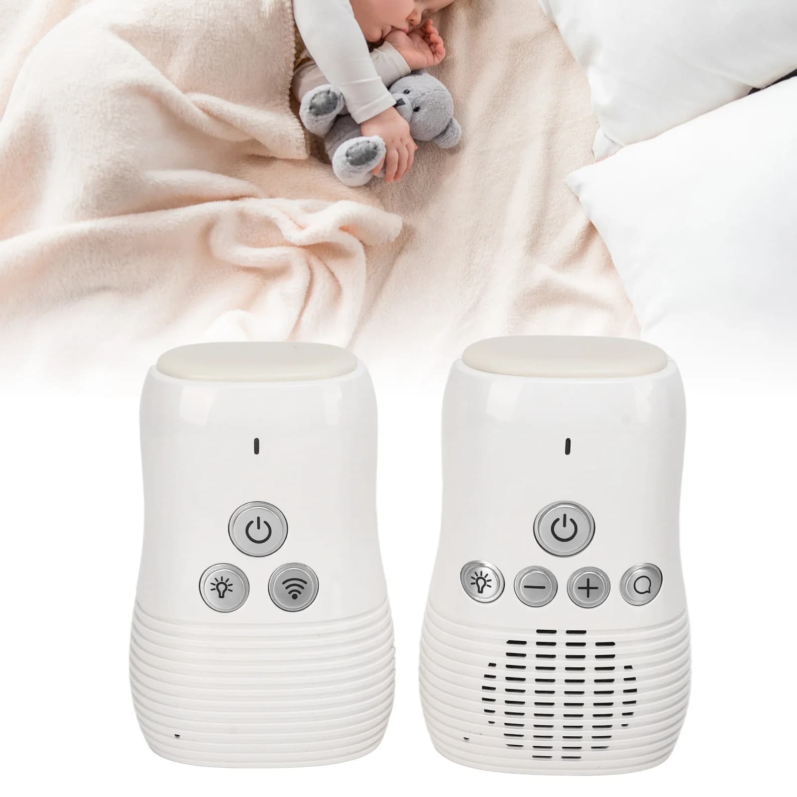 2.4GHz Wireless Audio Baby Monitor citofono bidirezionale Baby Care Monitor con luce notturna 100/240V