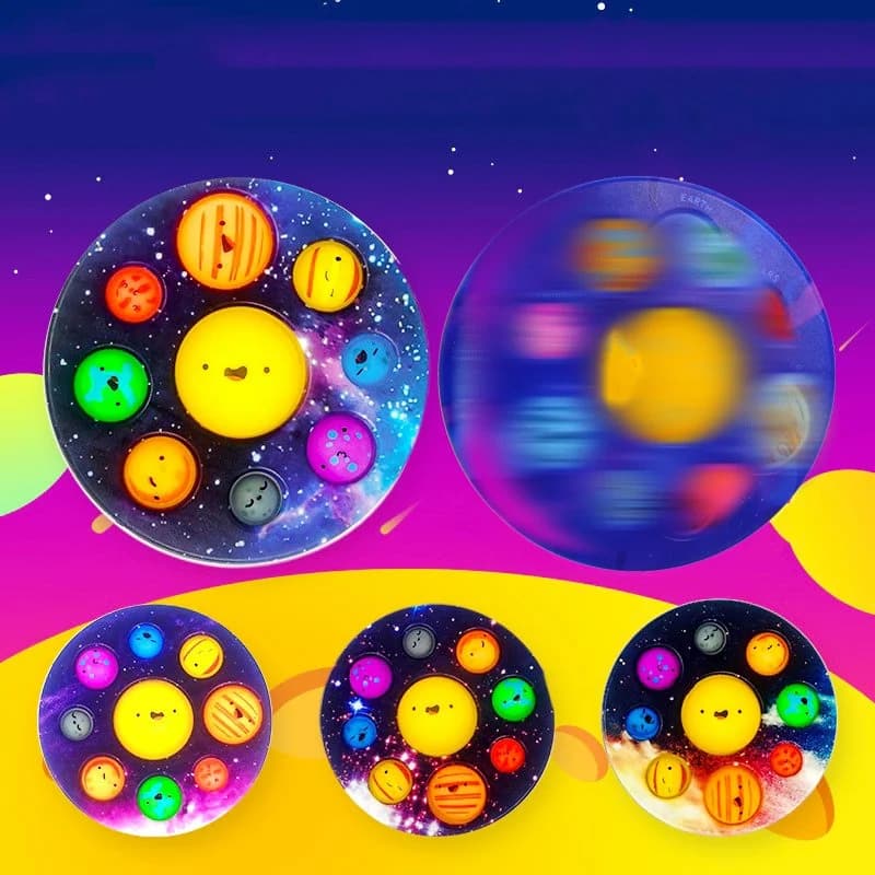 Otto pianeti fossetta push bubble agitarsi giocattoli bambino sensoriale autismo ha bisogno di squishy antistress giocattoli per bambini per bambini regalo