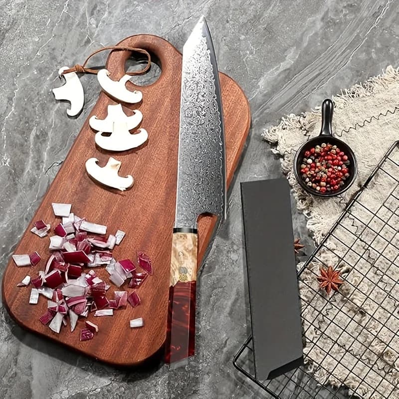 Coltello da cucina professionale in acciaio Damasco, 1 pezzo, in acciaio inossidabile VG10 ad alto tenore di carbonio, resistente alla corrosione e all'usura, la scelta migliore per regalare, un regalo per mio padre.