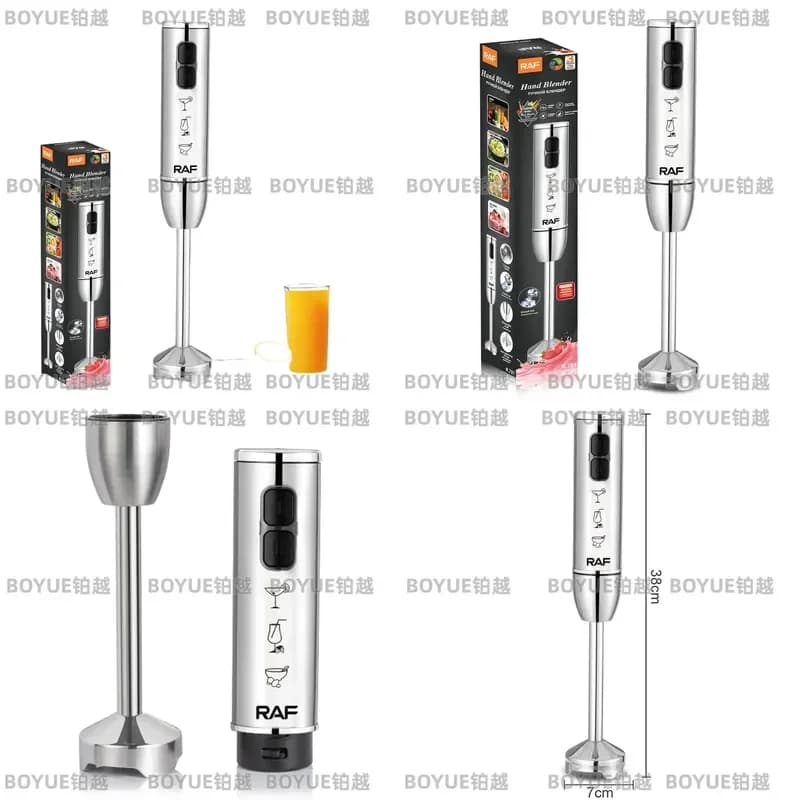 4 Blade Handheld Electric Mixer Stick Blender Multi Function Kitchen Food Processor for Baking Cooking Puree Soup Smoothie