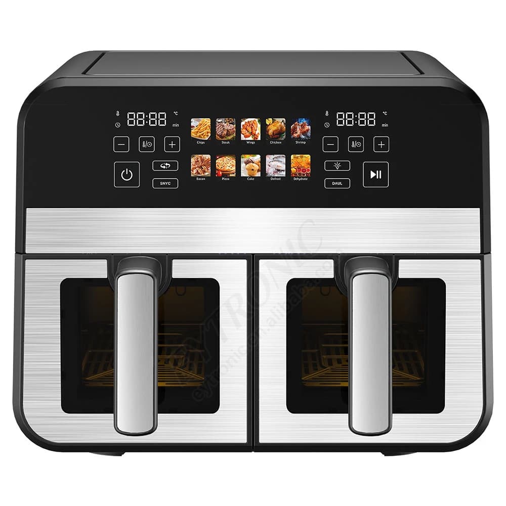Nuovo Modello 2026 Friggitrice ad Aria Multifunzione con Doppio Cestello 5L+5L, Tecnologia a Due Zone, Elettrodomestico da Cucina Intelligente