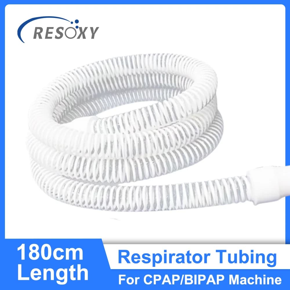 Resxoy CPAP Tubo respiratore universale per macchina CPAP BiPAP Tubo ventilatore da 180 cm Lunghezza 70,87 pollici Macchina respiratoria bianca