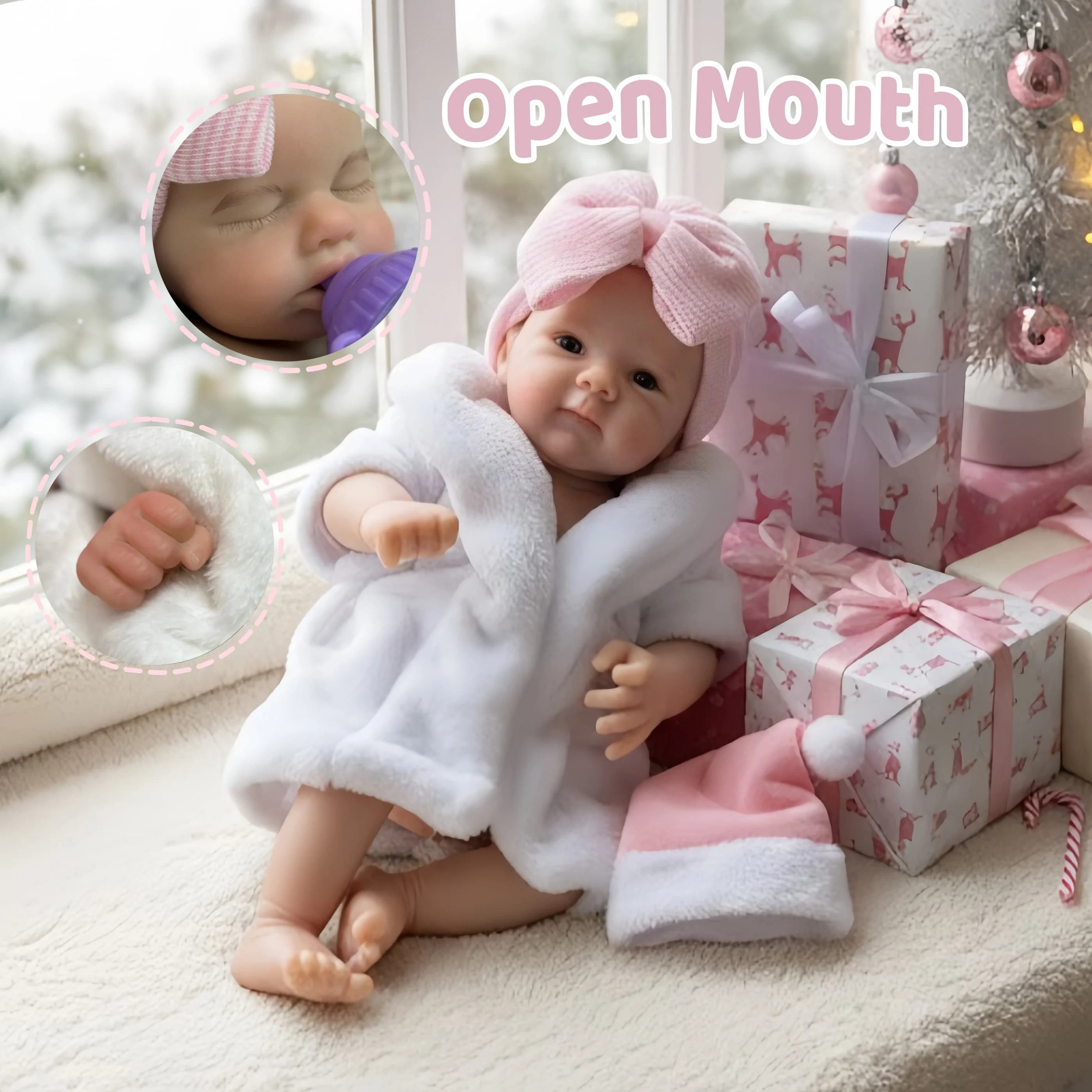 1 pz/3 stili 13 pollici lavabile in silicone solido Bebe Reborn ragazza e ragazzo bambole 3D pelle dipinta fatta a mano realistica bebe reborn de silicona
