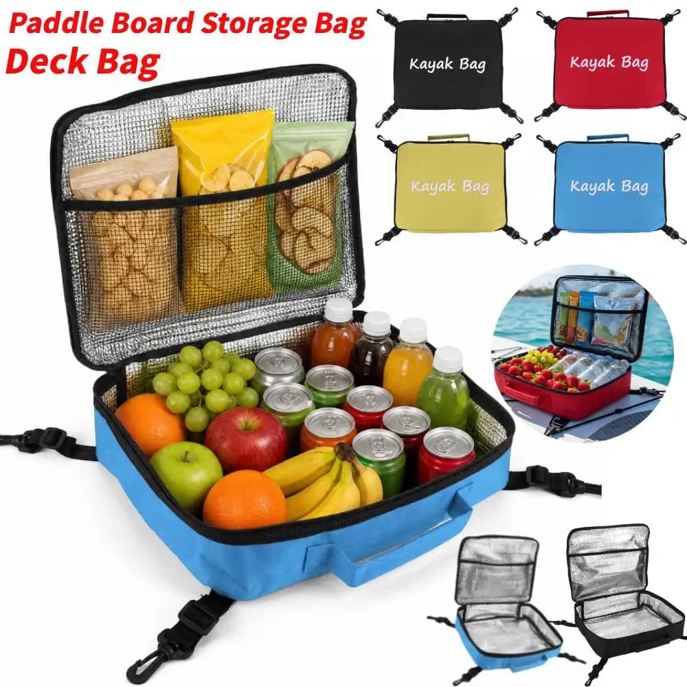 Paddle Board Storage Bag Surf Portable Deck Bag Adjustable Paddleboard Deck Cooler Bag For Kayak Paddle Board Surf Accessories