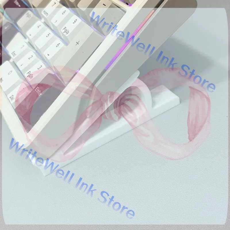 Supporto Rialzato per Tastiera, Portatile, in Plastica, per Angolazione Ottimale, Accessorio per Monitor
