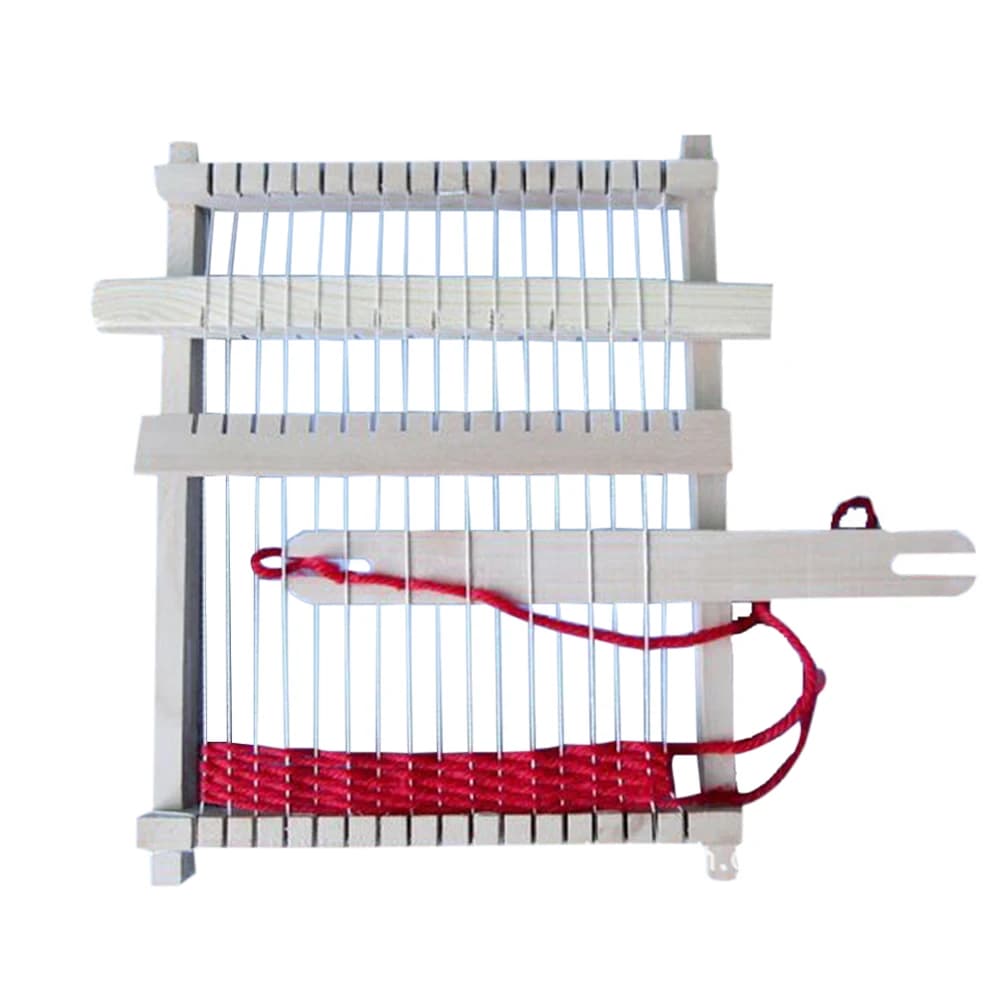 Telaio per tessitura in legno 21,5x16,5x3 cm Macchina per cucire fai-da-te Strumento tessuto regolabile fatto a mano per principianti Giocattolo intellettuale per bambini