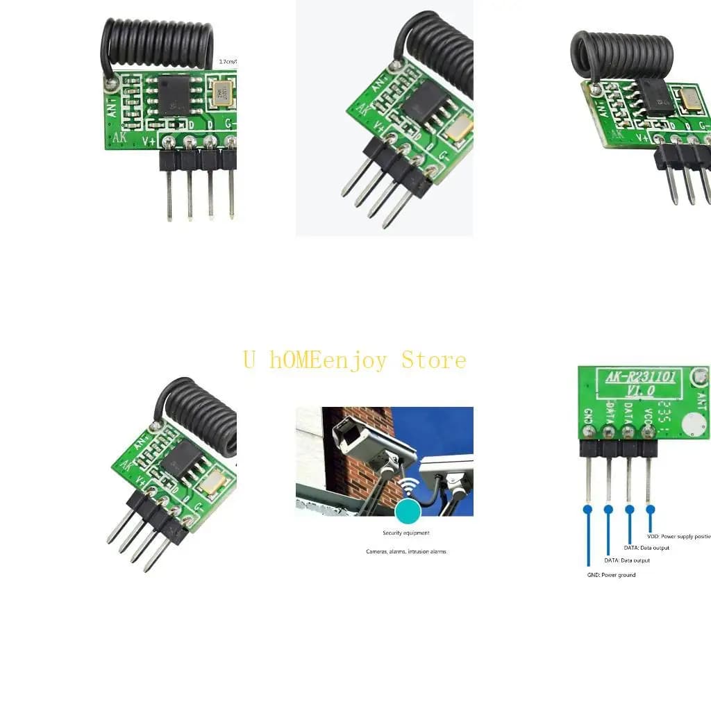 B0KF Highs Sensitivity Superheterodyne Receiver Module Wireless Receiver Module Small Size 433/315Mhz DC3V~5.5V