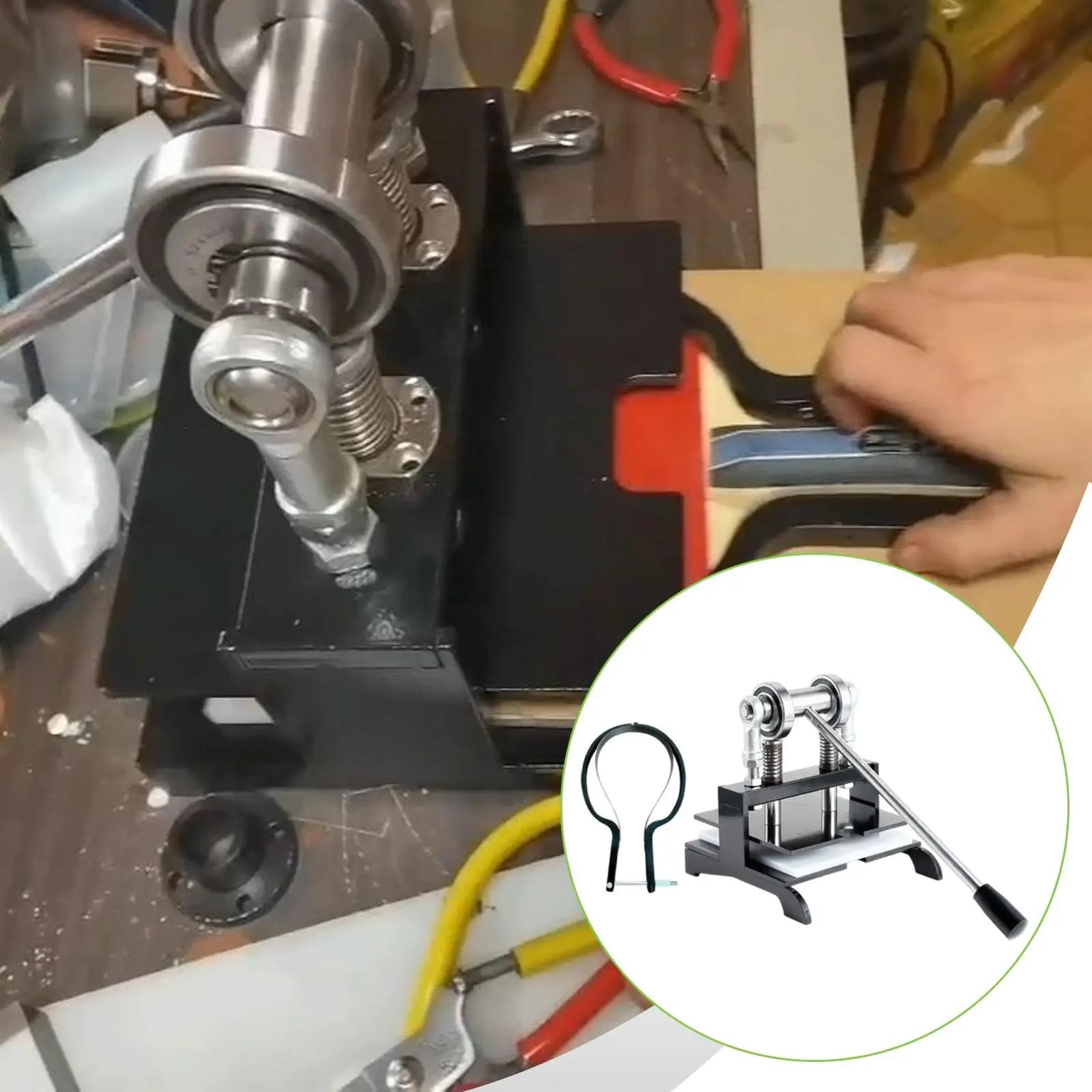 Ping Pong Racket Rubber Cutting Machine Kit Universal for Straight & Horizontal Paddles Versatile Sturdy Lever Mechanism