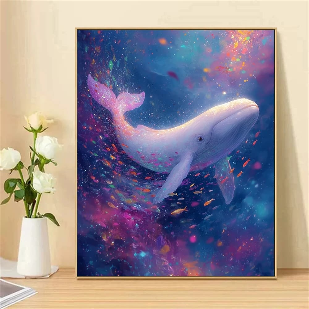 Painting by Numbers For Adult Kit Dolphins in the sea DIY Dropshipping Canvas Oil Paint by Number Home Decor