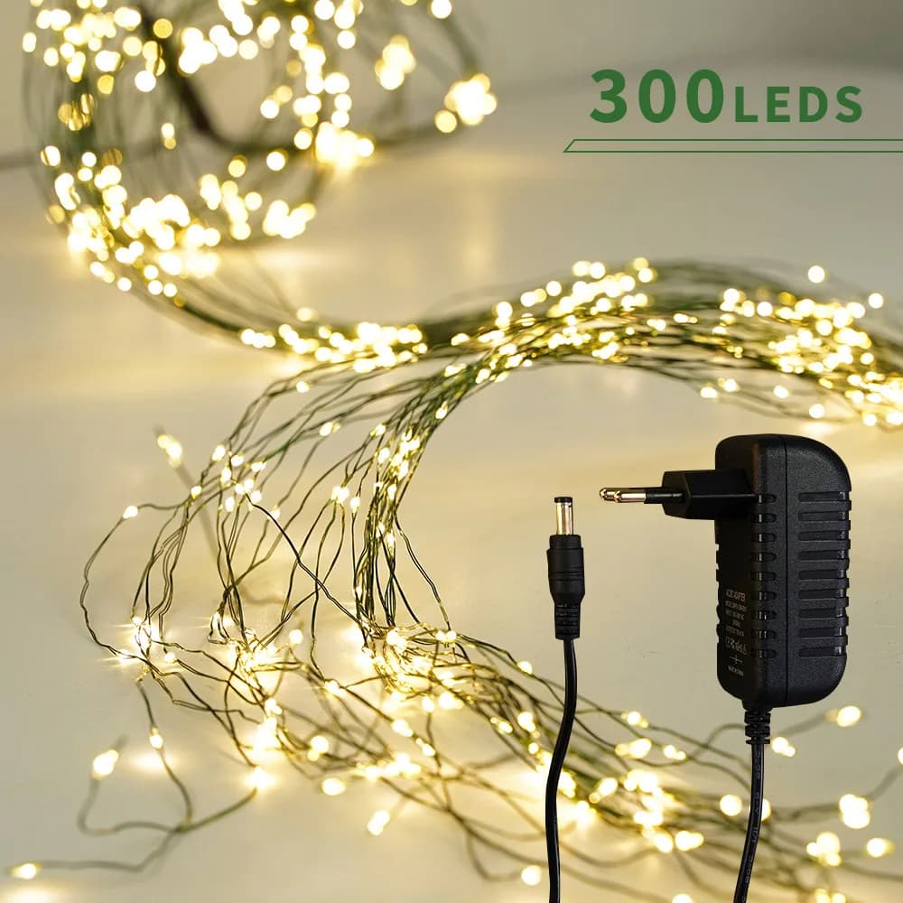 300 LED lucine natalizie stringa ramo di un albero ghirlanda illuminazione ornamenti natalizi decorazioni per la stanza delle feste per l'albero di Natale