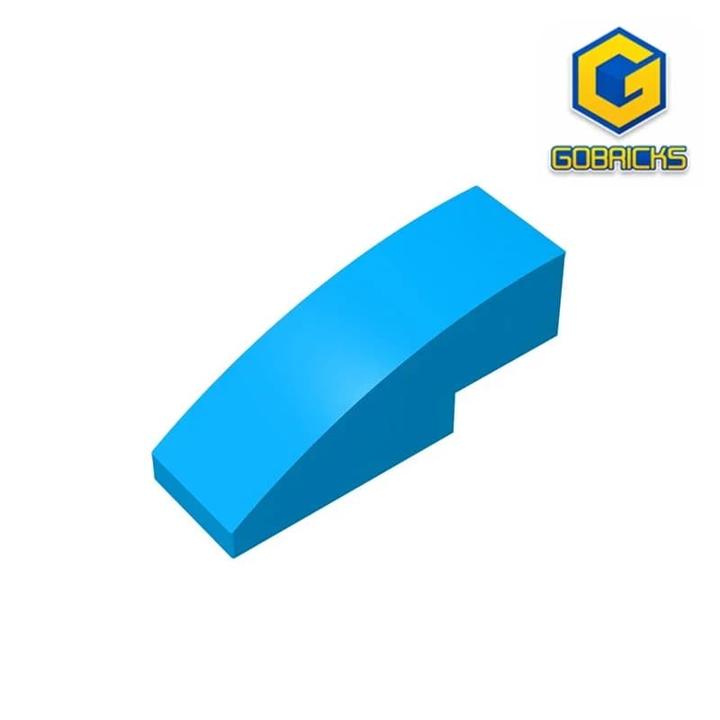 Gobricks GDS-657 Pendenza, Curva 3 x 1 compatibile con lego 50950 pezzi di blocchi educativi fai da te per bambini tecnici