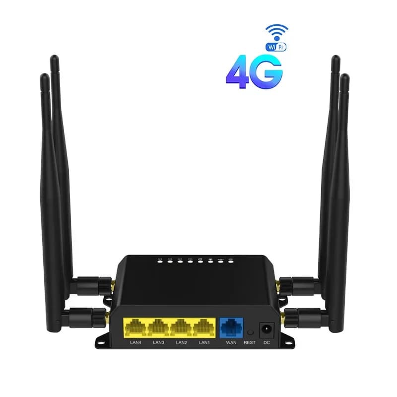 WE826-T2 Router WiFi Modem 4G 3G con slot per scheda SIM Punto di accesso 300Mbps Openwrt 128MB 12V GSM LTE USB Wan 4 * LAN 4 * Antenna