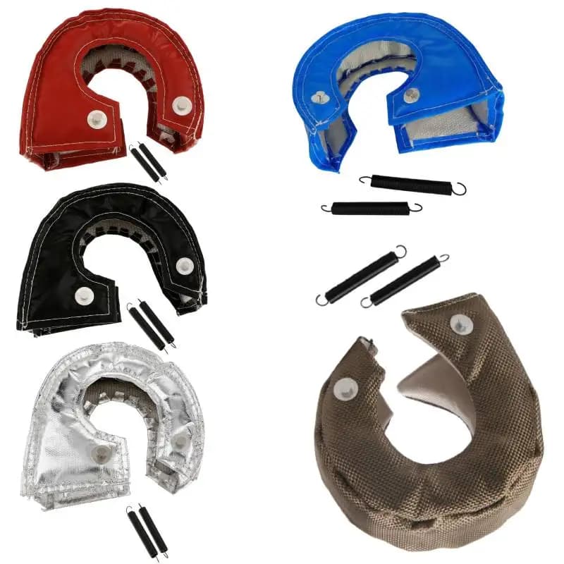 T3 Titanio Turbo Scudo termico Coperta Turbocompressore Copertura Avvolgente Naturale Con Molle di fissaggio Gancio Auto Turbo Scudo termico Barriera