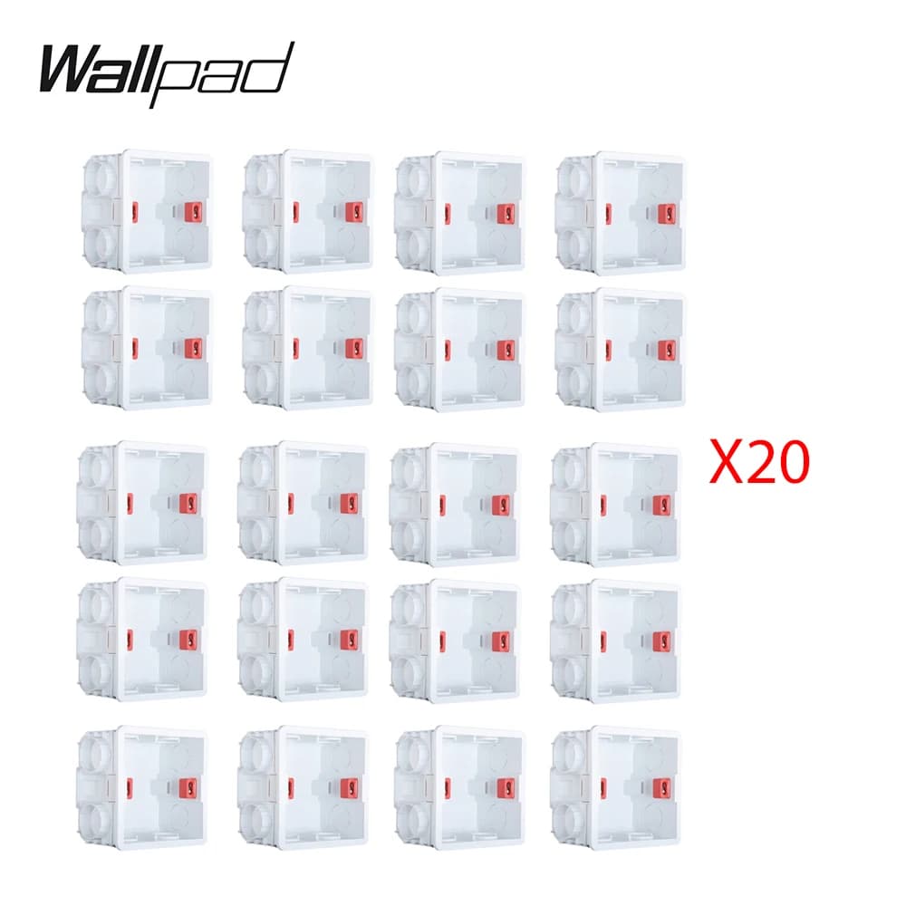 86*86 Fireproof Wall Mount Internal Junction Box for 3*3 EU UK Switch Socket Wallpad Adjustable Concrete Wiring Cassette