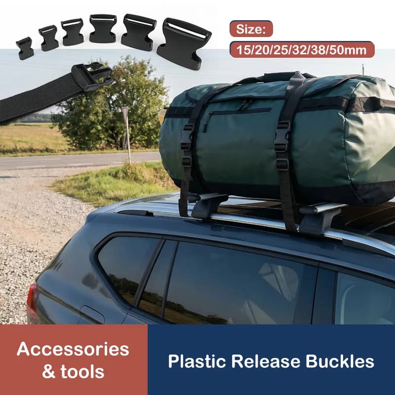 Adjustable Belt Buckles 15/20/25/32/38/50mm Plastic Dual Side Release Buckles Backpack Belt Bag Parts Strap Webbing 2/5/10P