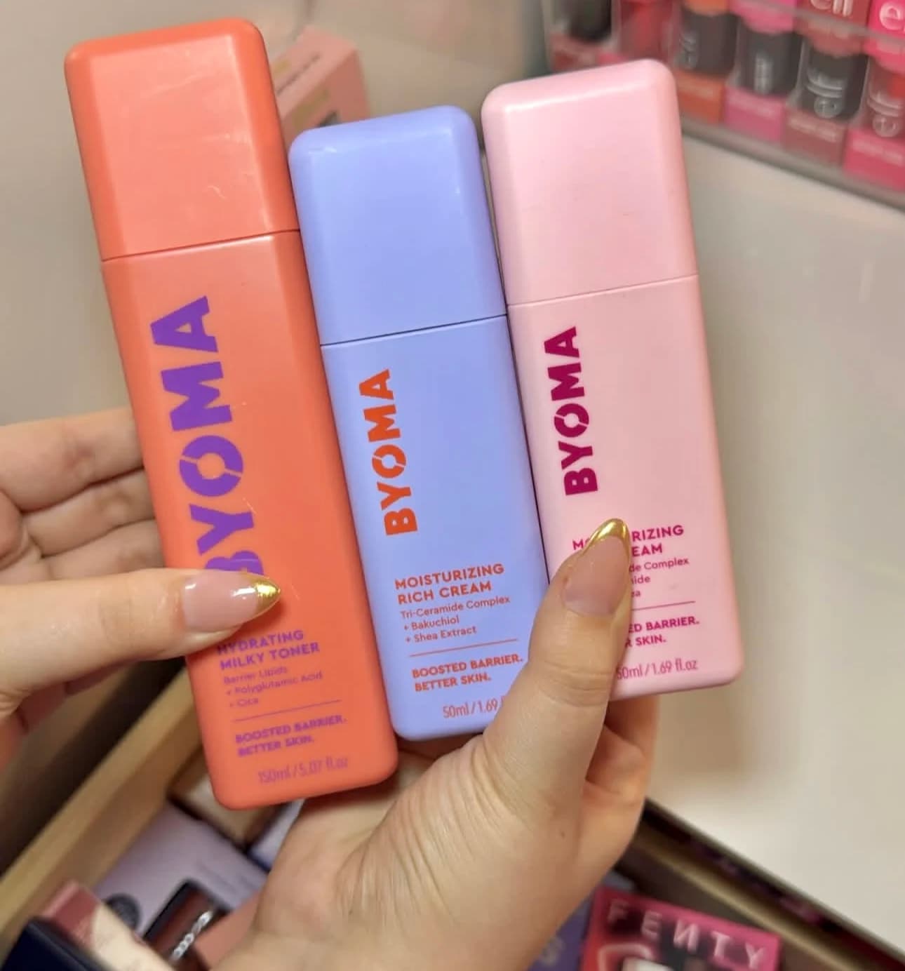 BYOMA Original Brand Skin Care Set Hydrating Recovery Oil Milky Toner Serum Moisturizing Gel-Cream Phyto-Mucin Glow Serum Series