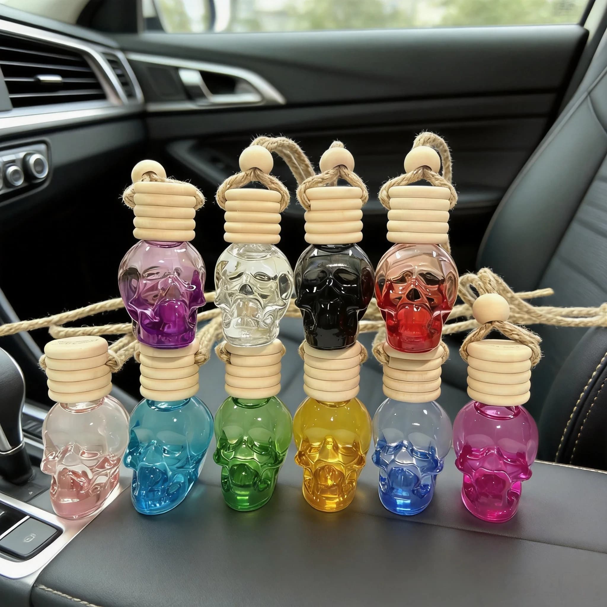 Set di 2 Pendenti Aromaterapici per Auto, Stile Lussuoso da Appendere, Fragranza a Lunga Durata per Veicoli