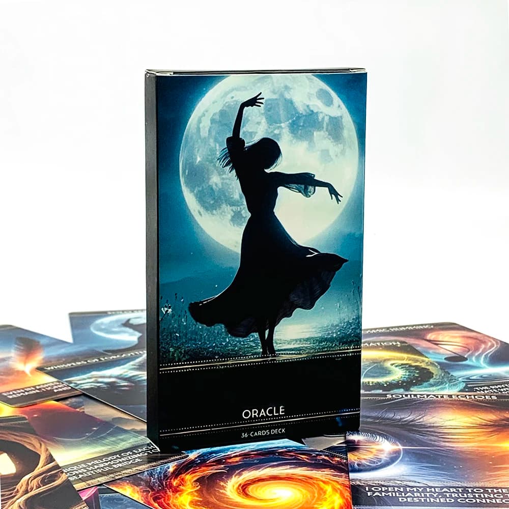 Squisito mazzo Oracle Una mazzo da 36 carte Gioco di carte per riunioni di famiglia Opere d'arte mistica, perfetto per la guida spirituale e i collezionisti