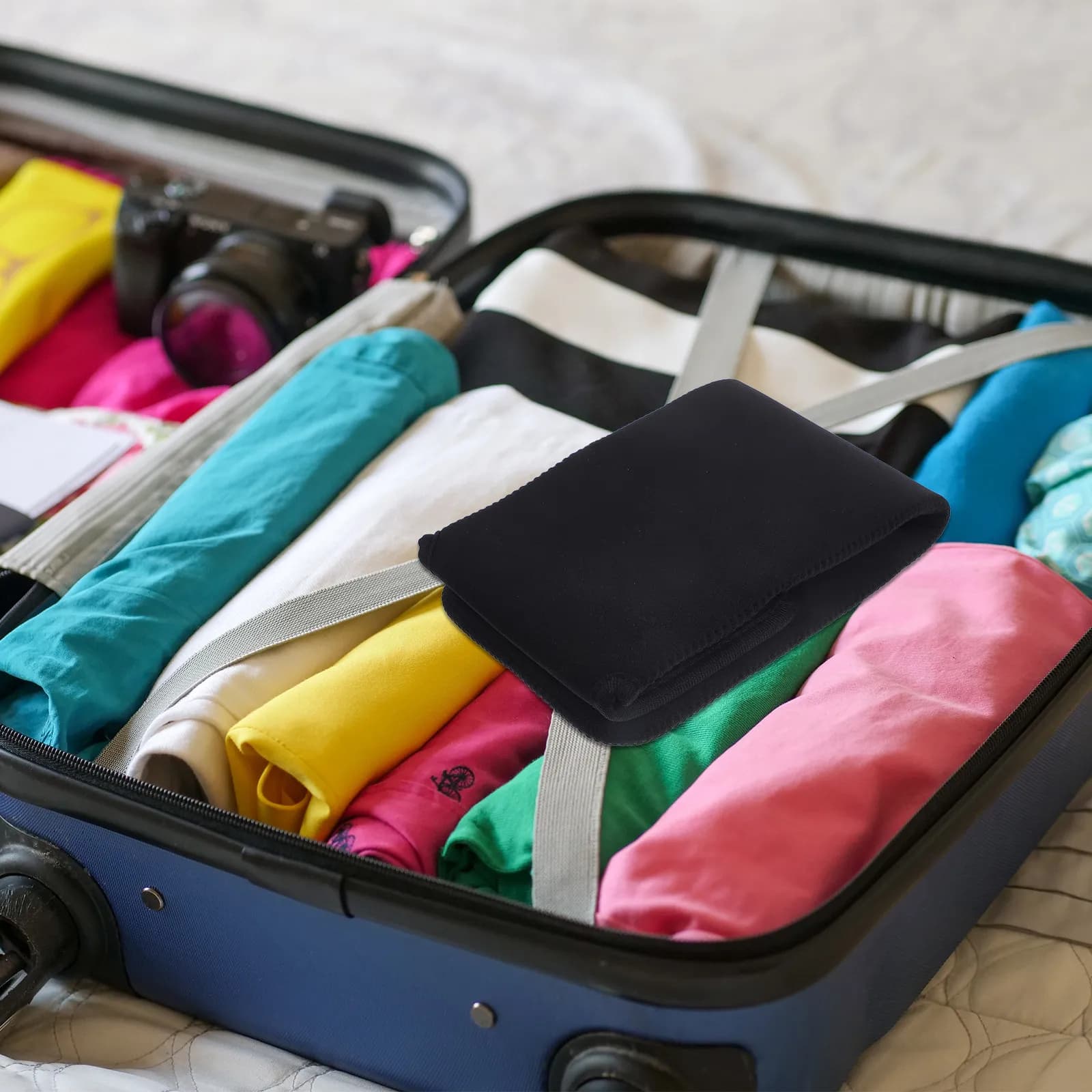Neoprene Anti-urtus Hair Plate Case, Portable Travel Bag, Hair Dryer, Makeup Container, Heat Resistant