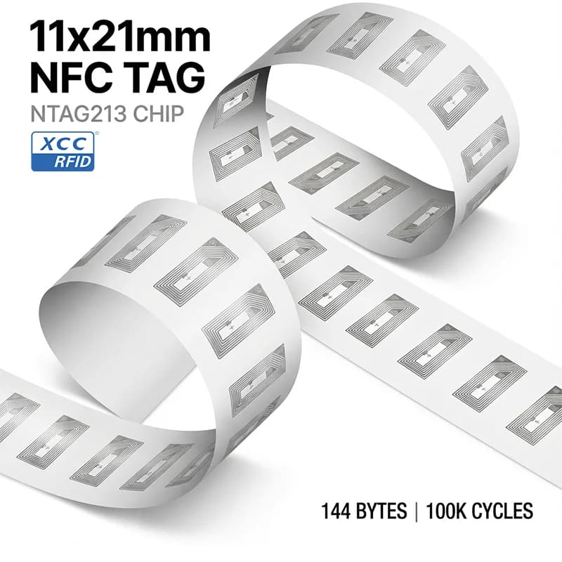Etichette NFC Ntag213 0,83" X 0,43" Programmabili e Riscrivibili 144 Byte Compatibili con Tutti i Dispositivi Abilitati NFC