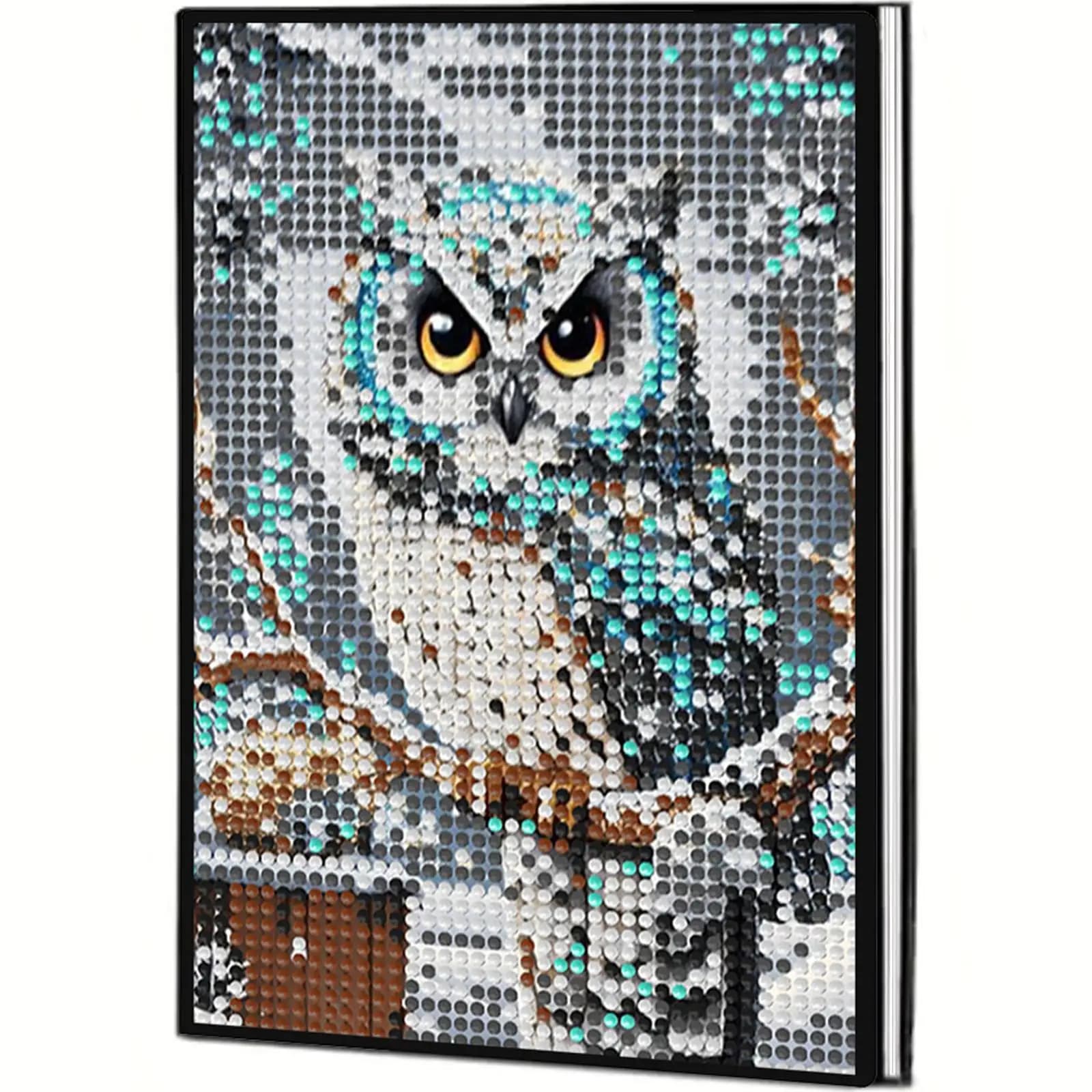Kit per Quaderno con Pittura Diamantata 5D Fai-da-Te a Tema Gufo, Blocco Note in Cristallo, Regalo