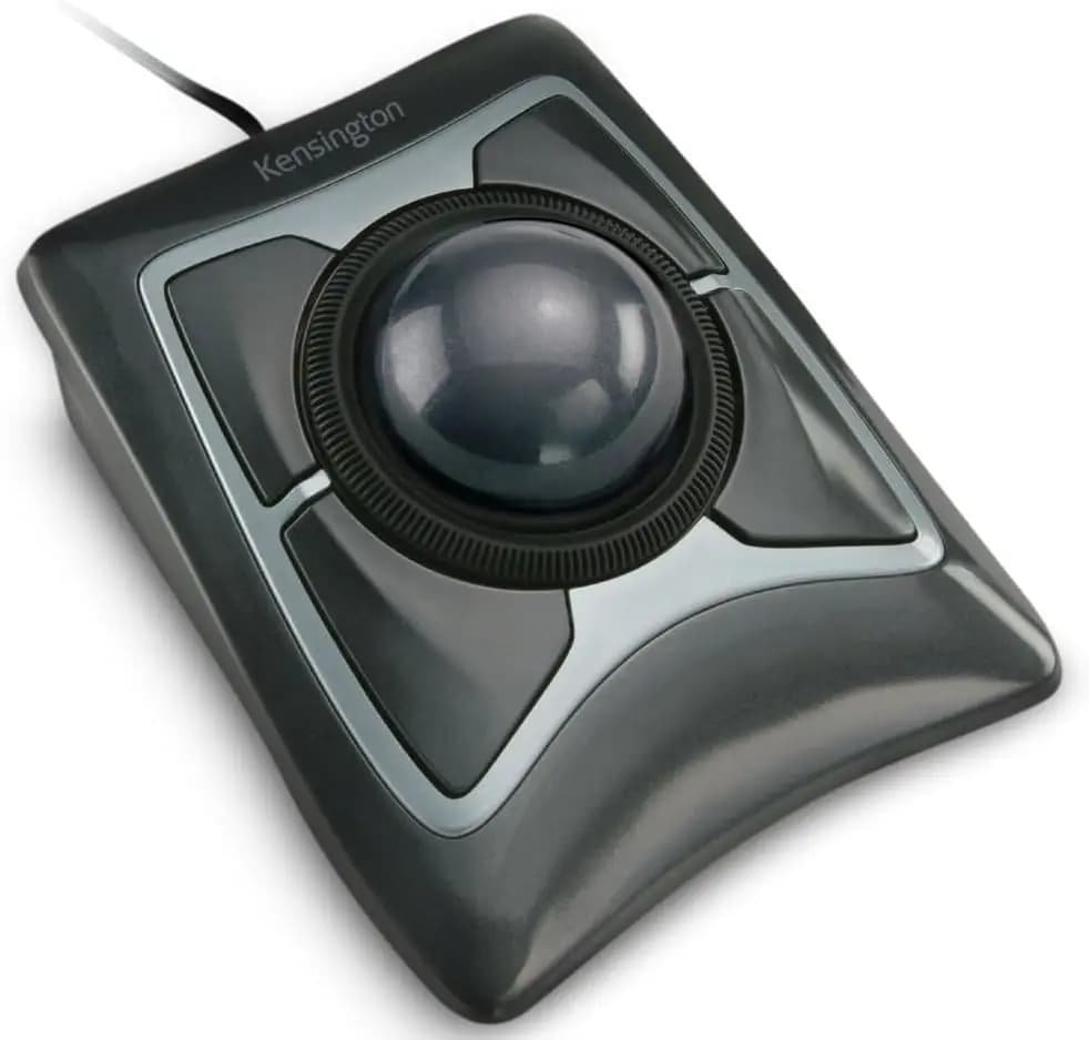 Mouse trackball Expert, Nero Argento, 5"W x 5-3/4"D x 2-1/2"H per precisione ergonomica