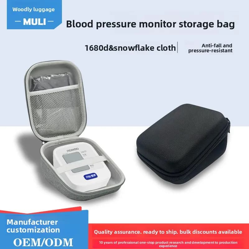 Omron arterial pressure monitor protective bag: shockproof EVA transport bag, perfect fit and portable