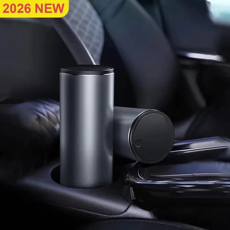 Mini Car Trash Bin Alloy Garbage Can For Car Dustbin Waste Rubbish Basket Bin Organizer Storage Holder Bag Auto Accessories