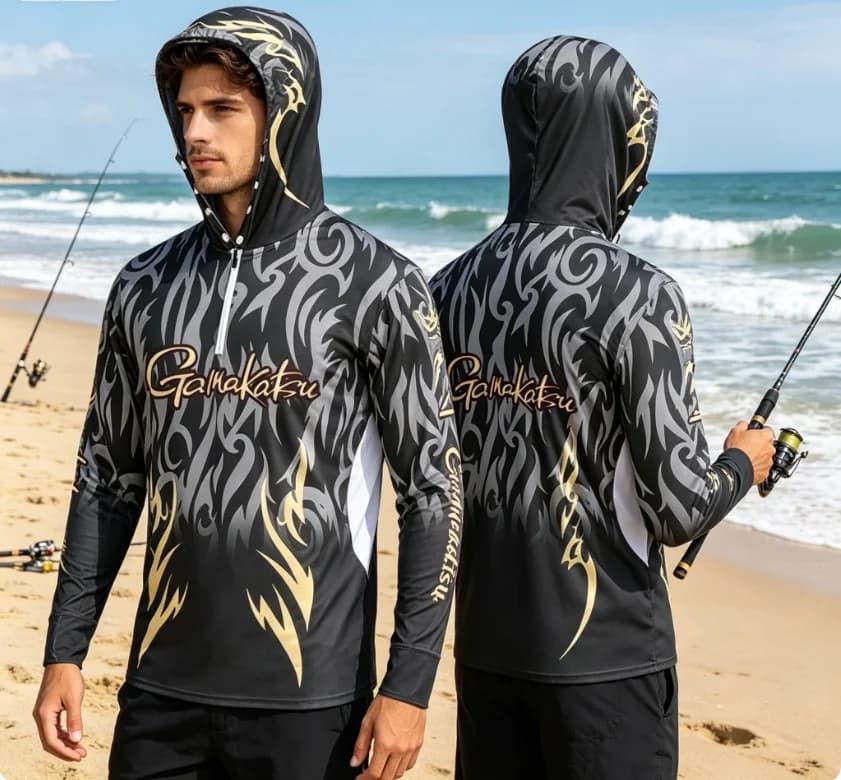 Magliette da pesca a maniche lunghe, anti-UV, protezione solare, traspiranti, ad asciugatura rapida, abbigliamento sportivo estivo per la pesca all'aperto