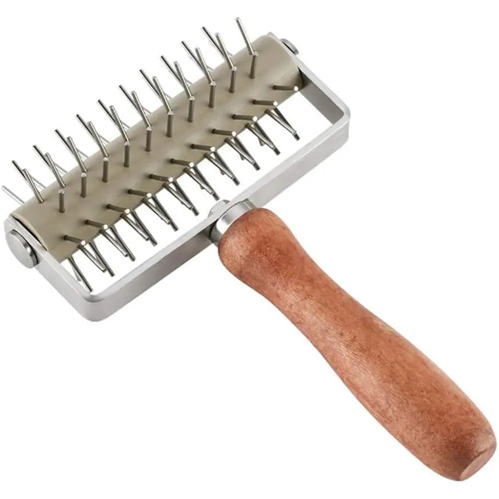 Dough Roller with Spikes for Perfect Pastries, Pies, and Crackers