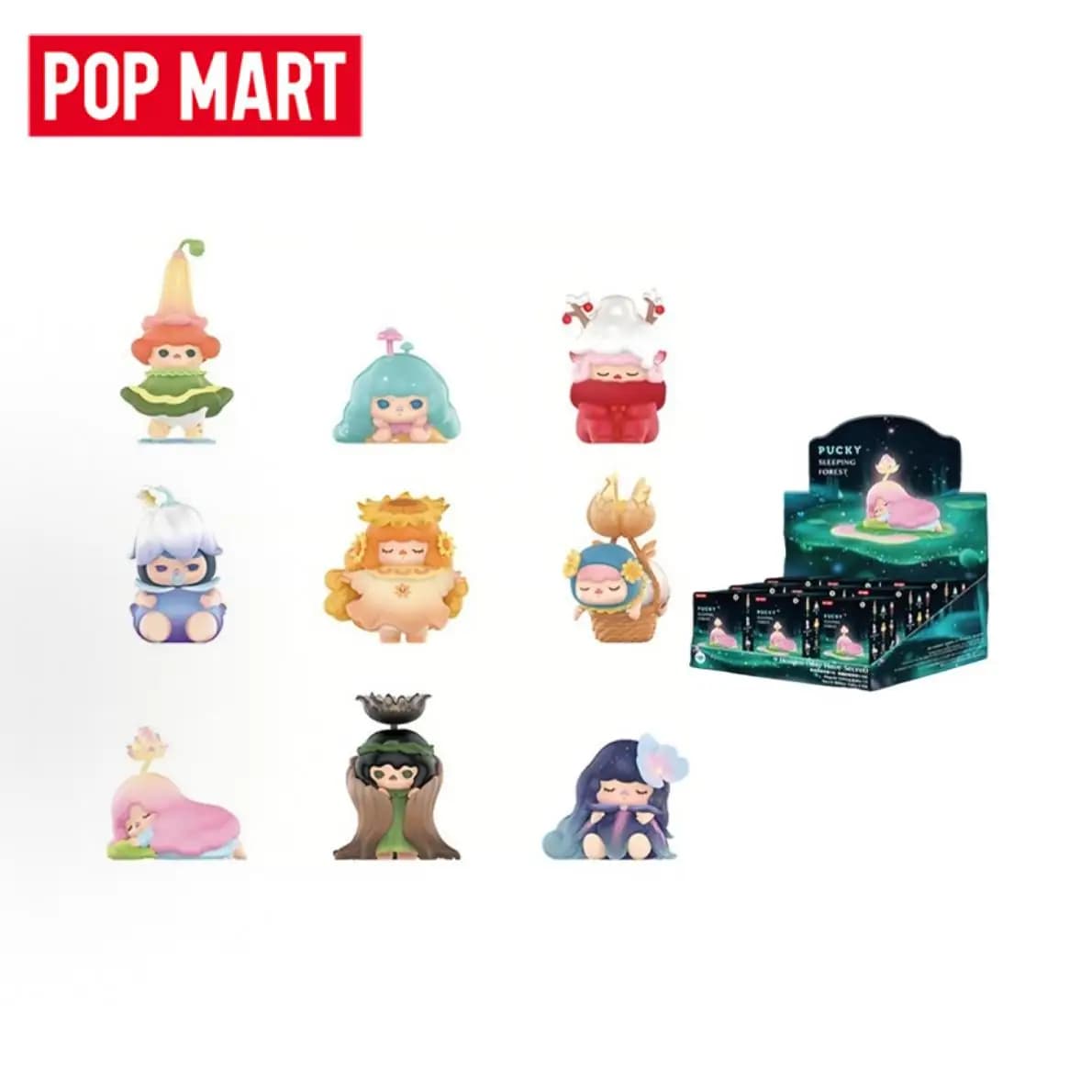 POP MART Pucky Sleeping Forest Series Trendy Mystery Box Anime Action Figure Blind Random Box Toys Model Ornament Dolls