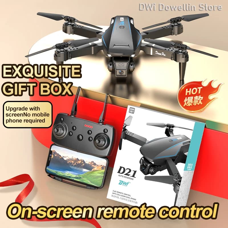 DWI Drone Professionale D21 4K Telecamera HD Grandangolare WiFi FPV Altezza Tenuta Pieghevole RC Drone Quadrotor Elicottero Giocattoli Per Bambini